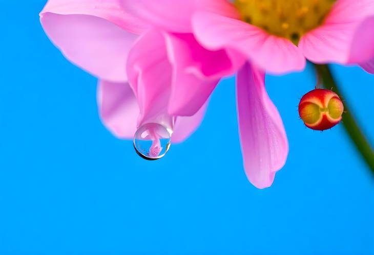 Pink Petals and Water Natures Serenity